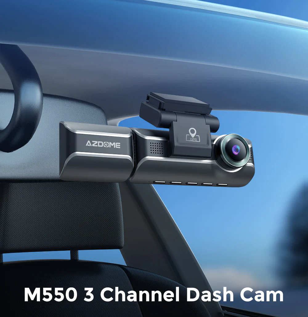 AZDOME M550 Max – 4K + Wi‑Fi + GPS Destekli 3 Kanal Dash Cam