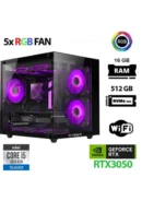 Xaser Cube X130, Intel i5-10400F işlemci, 16 GB RAM, 512 GB NVMe SSD ve RTX 3050 ekran kartıyla oyun ve günlük kullanımda güçlü bir performans sunar. Kompakt tasarımı sayesinde her masaya uyum sağlar.