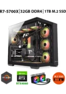 Zeiron Mirage X32, AMD Ryzen 7 5700X işlemcisiyle oyun ve profesyonel işler için yüksek performans sunar. 8 çekirdek, 16 izlek ve 4.6 GHz boost hızıyla hızlı tepkiler verir.