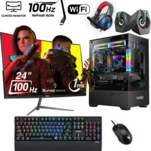 İzoly N12S, i5-3470 işlemci, 16 GB RAM, 256 GB SSD ve RX550 4 GB ekran kartıyla oyunlarda akıcı performans sunar. 24″ 100 Hz monitör ve FreeDOS işletim sistemiyle esnek ve hızlı kullanım sağlar.