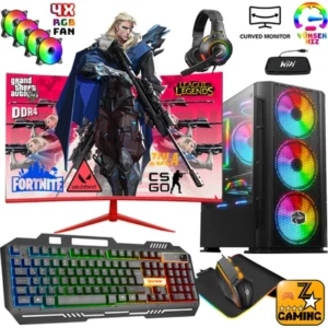 Zeiron Ironhide X80 Ryzen 5 5500 32GB RAM 1TB M.2 SSD RX580 8 GB 23,8 Kavisli Ekran Oyuncu Bilgisayarı