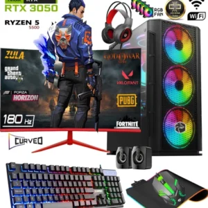 Apphirex TC66X Ryzen 5 5500 32GB Ram 1TB M.2 Nvme SSD RTX3050 24" 180Hz Masaüstü Oyuncu  Bilgisayarı Hazır Sistem