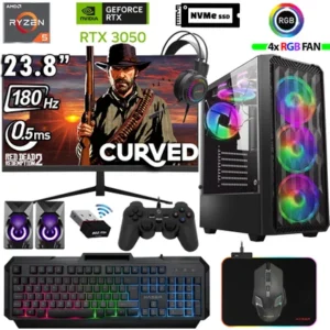 Xaser Armor X100 Ryzen 5 5500 16GB Ram 512GB M.2 Nvme SSD RTX3050 24"180Hz Ekran Masaüstü Oyuncu Bilgisayarı